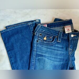 True Religion Boot Cut Jeans with Rhinestone Details